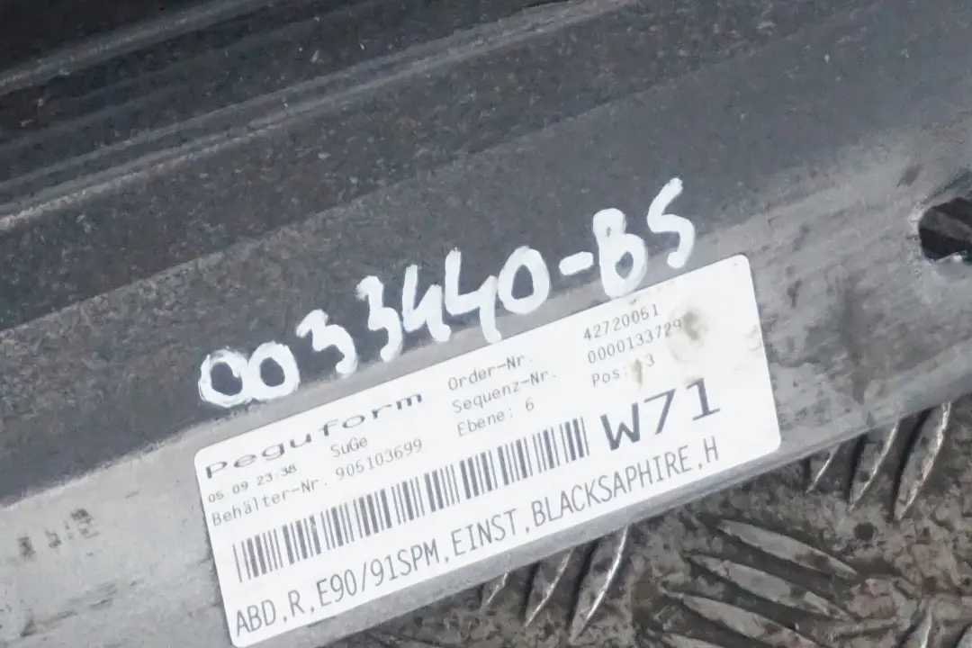 Sill Strip Side Skirt Right O/S Black Sapphire 475 BMW 3 Series E90 E91 M Sport - SKU 0033440-BS - Part number 0033440