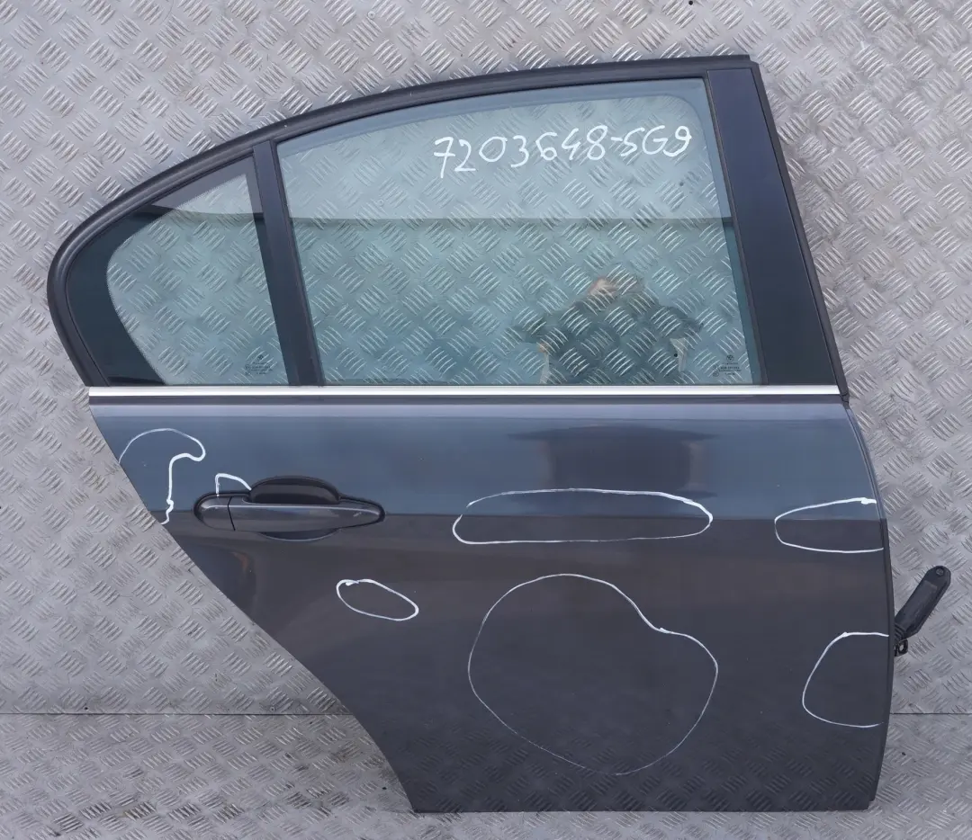 BMW 3 SERIES 9 E90 E90N LCi Door rear right O/S Sparkling Graphite - A22 - SKU 7203648-SG9 - Part number 7203648