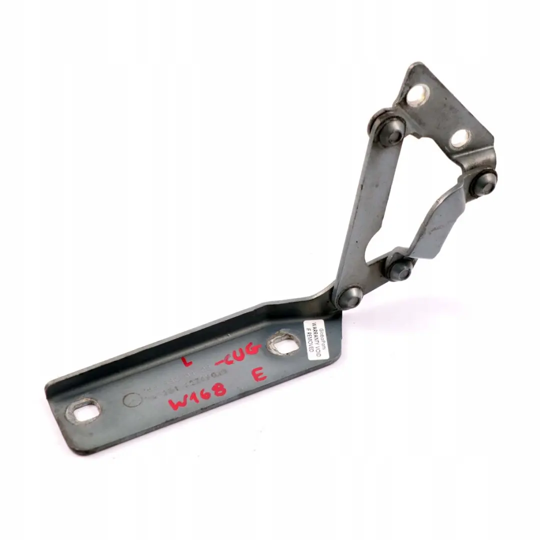 Mercedes-Benz A W168 Hinge Left N/S Hood Bonnet Front Cumulus Grey - 757 to with Part number A1688800228 Mercedes-Benz A W168 Hinge Left N/S Hood Bonnet Front Cumulus Grey - 757 - SKU A1688800128-CUG - Part number A1688800228
