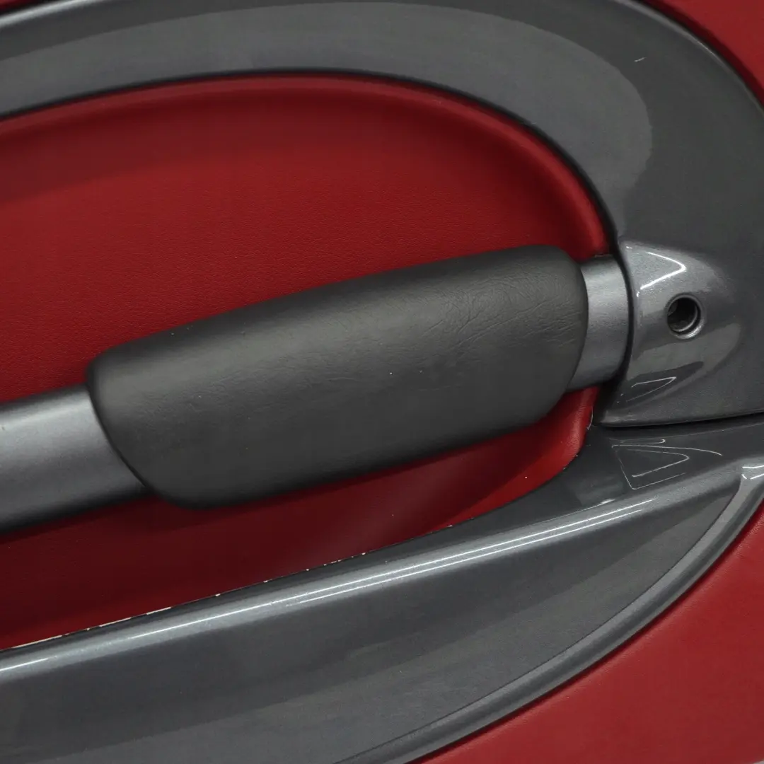 Front Right O/S Door Card Trim Tartan Red Leather Anthracite to BMW Mini R50 with Part number 7113436 BMW Mini R50 Front Right O/S Door Card Trim Tartan Red Leather Anthracite - SKU 7113436 - Part number 7113436