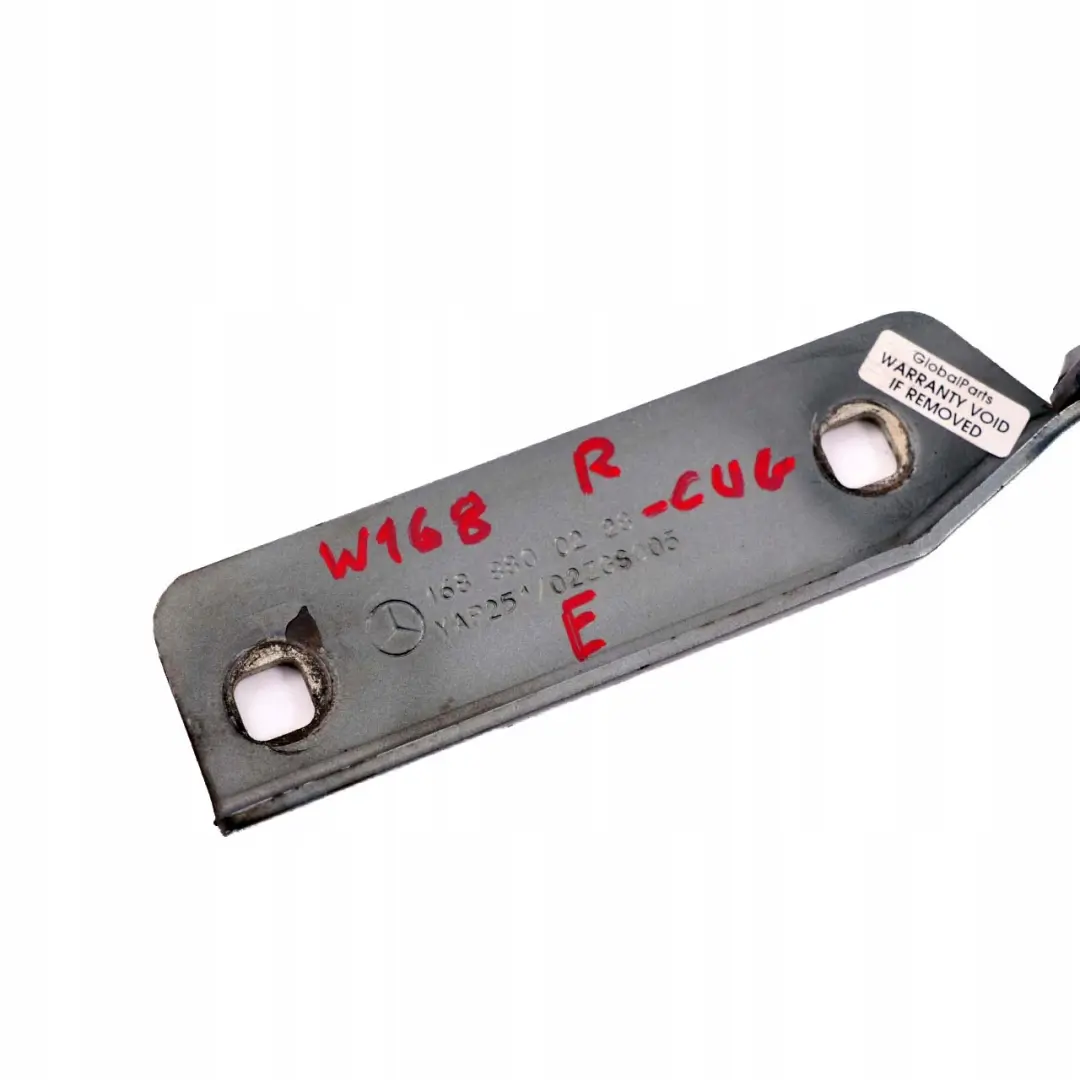 Mercedes-Benz A W168 Hinge Right O/S Hood Bonnet Front Cumulus Grey - 757 to with Part number A1688800228 Mercedes-Benz A W168 Hinge Right O/S Hood Bonnet Front Cumulus Grey - 757 - SKU A1688800228-CUG - Part number A1688800228