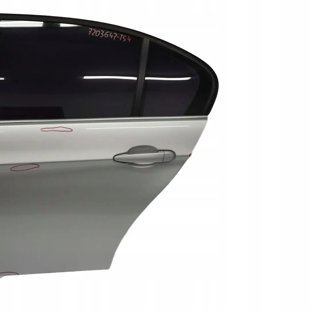 Door Rear Left N/S Titansilber Silver Silber Metallic - 354 to BMW 3 Series E90 4 with Part number 7203647 BMW 3 Series E90 4 Door Rear Left N/S Titansilber Silver Silber Metallic - 354 - SKU 7203647-TS4 - Part number 7203647