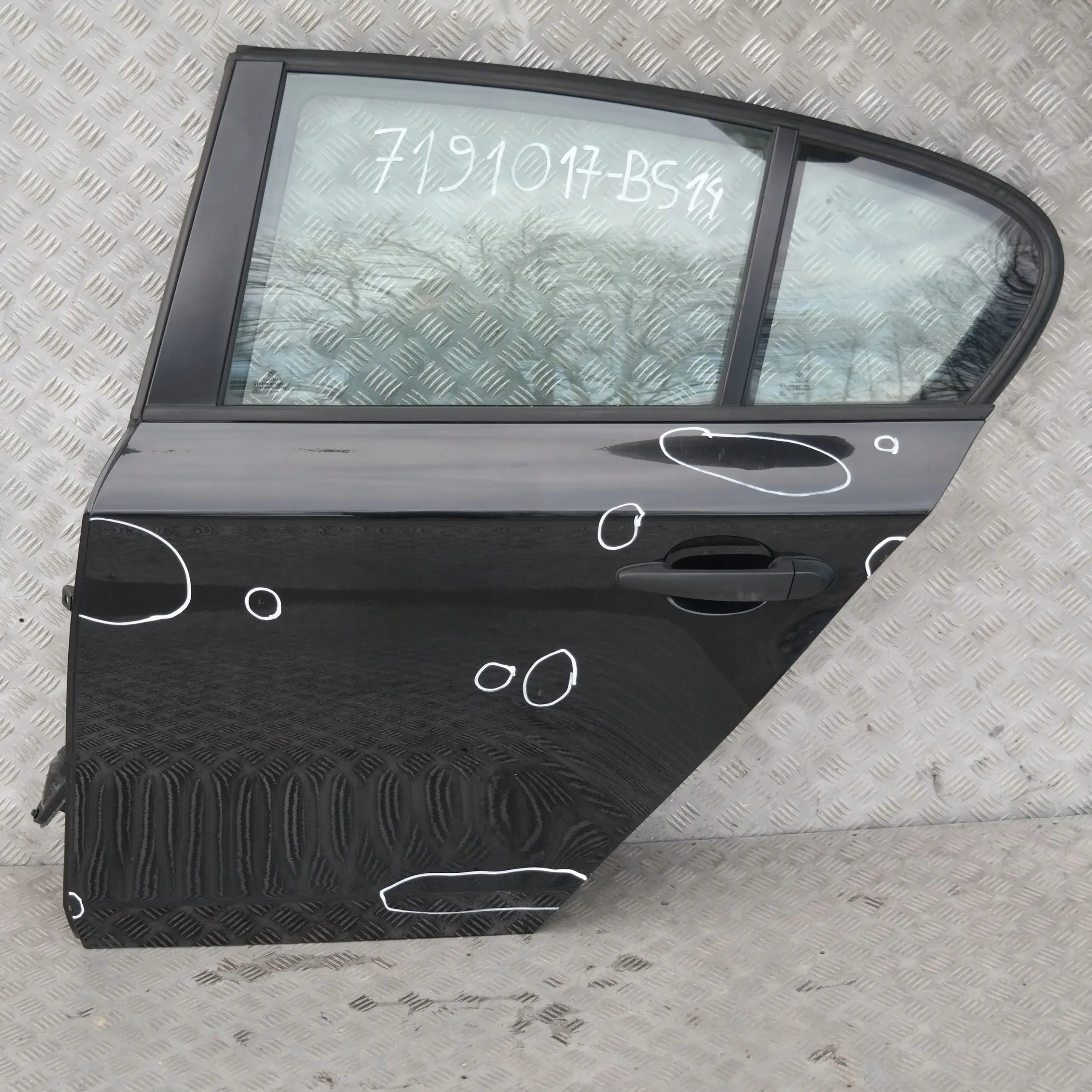 BMW E87 E87N Puerta Trasera Izquierda Negro Zafiro Metálico - 475