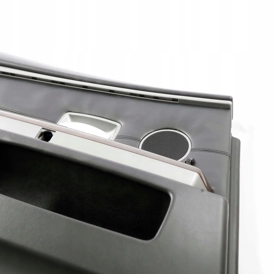 BMW E65 Rear Left Door Card Leather Pearl Black Lining Trim - SKU 9153607 - Número de pieza 9153607