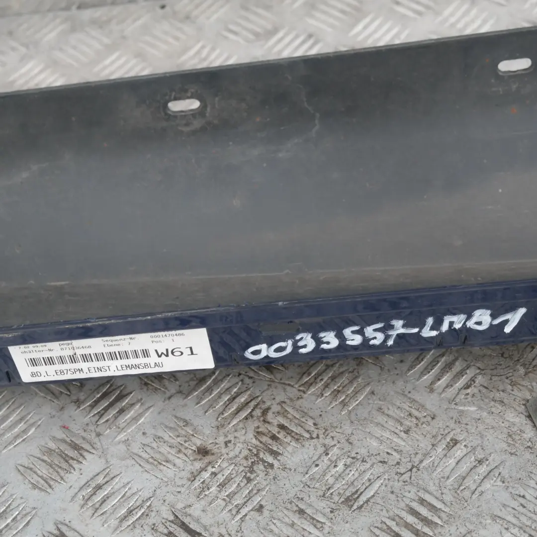 Schwellerleiste Blende Schweller links Le Mans Blau für BMW 1 er E87 LCI M Sport mit Teilenummer 33557 BMW 1 er E87 LCI M Sport Schwellerleiste Blende Schweller links Le Mans Blau - SKU 0033557-LMB1 - Teilenummer 33557