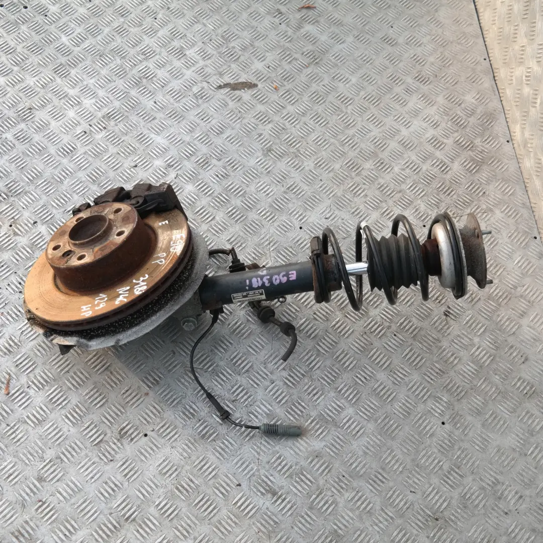 BMW 3 SERIES E90 318i N46 FRONT RIGHT SPRING STRUT LEG BRAKE SUSPENSION HUB O/S - SKU 6771724-5 - Part number 31316771724