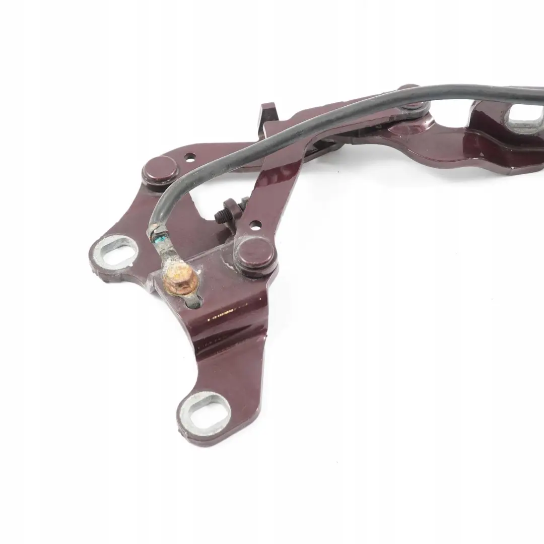 Front Left Engine Bonnet Hinge N/S Barberarot Red - A39 to BMW 3 Series E90 with Part number 7115263 BMW 3 Series E90 Front Left Engine Bonnet Hinge N/S Barberarot Red - A39 - SKU 7115263-BAR - Part number 7115263