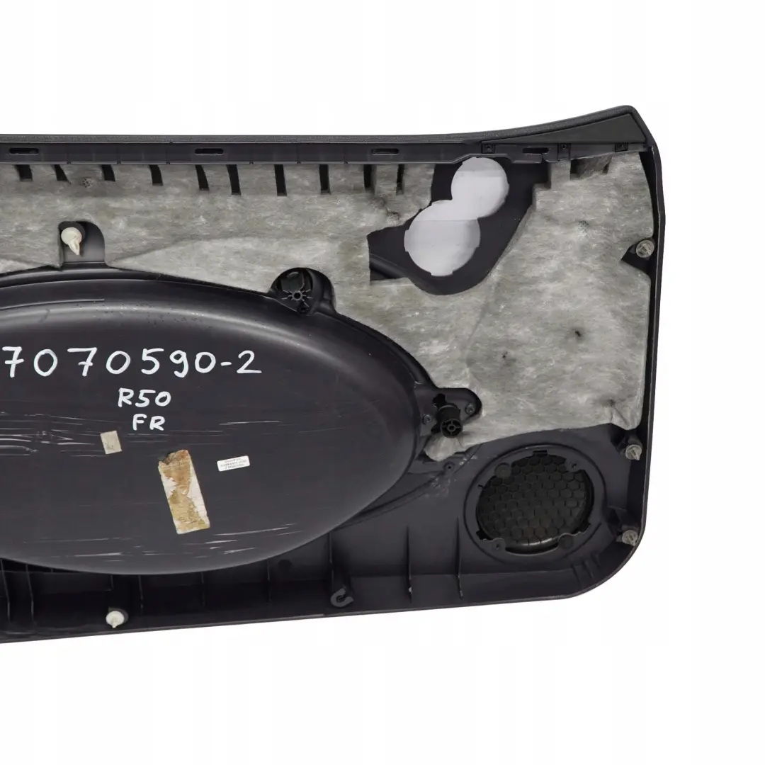 Front Right O/S Door Card Side Trim Panther Black Kaleido to BMW Mini R50 2 with Part number 7070590 BMW Mini R50 2 Front Right O/S Door Card Side Trim Panther Black Kaleido - SKU 7070590-2 - Part number 7070590