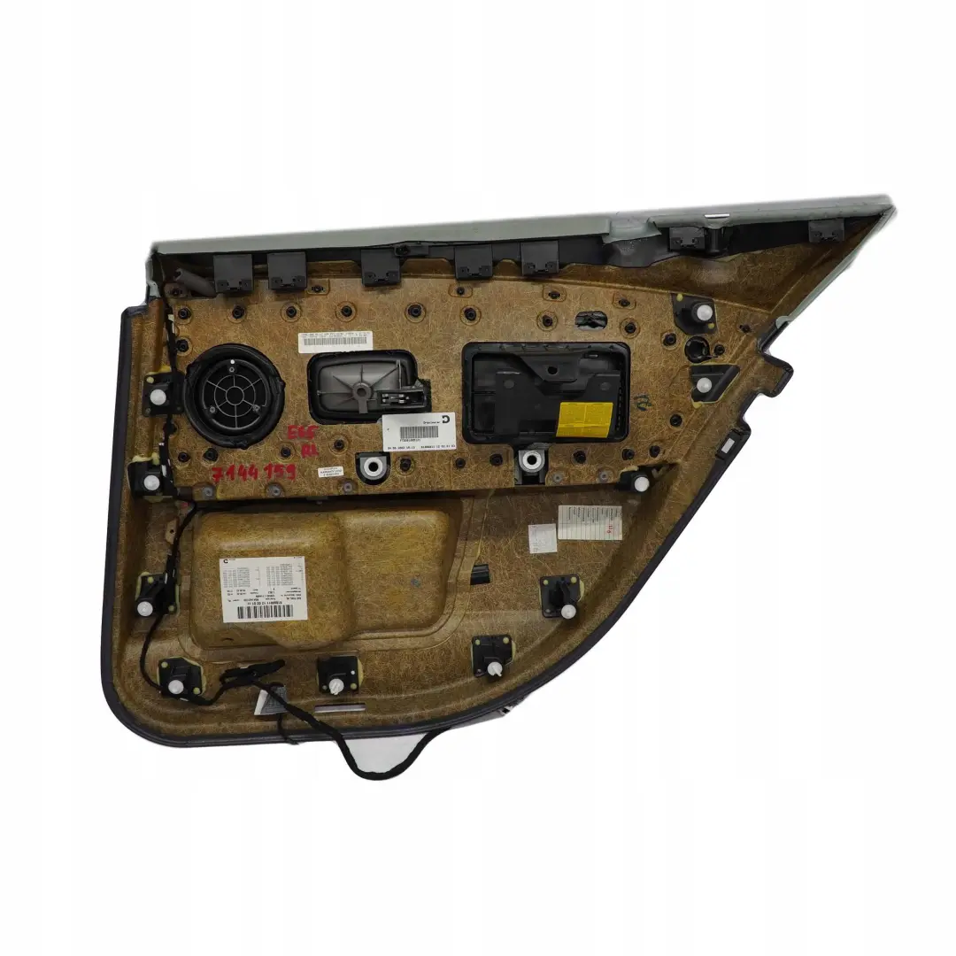BMW 7 Series E65 Rear Left N/S Door Card Leather Nasca Green Lining Trim - SKU 7144159 - Part number 7144159