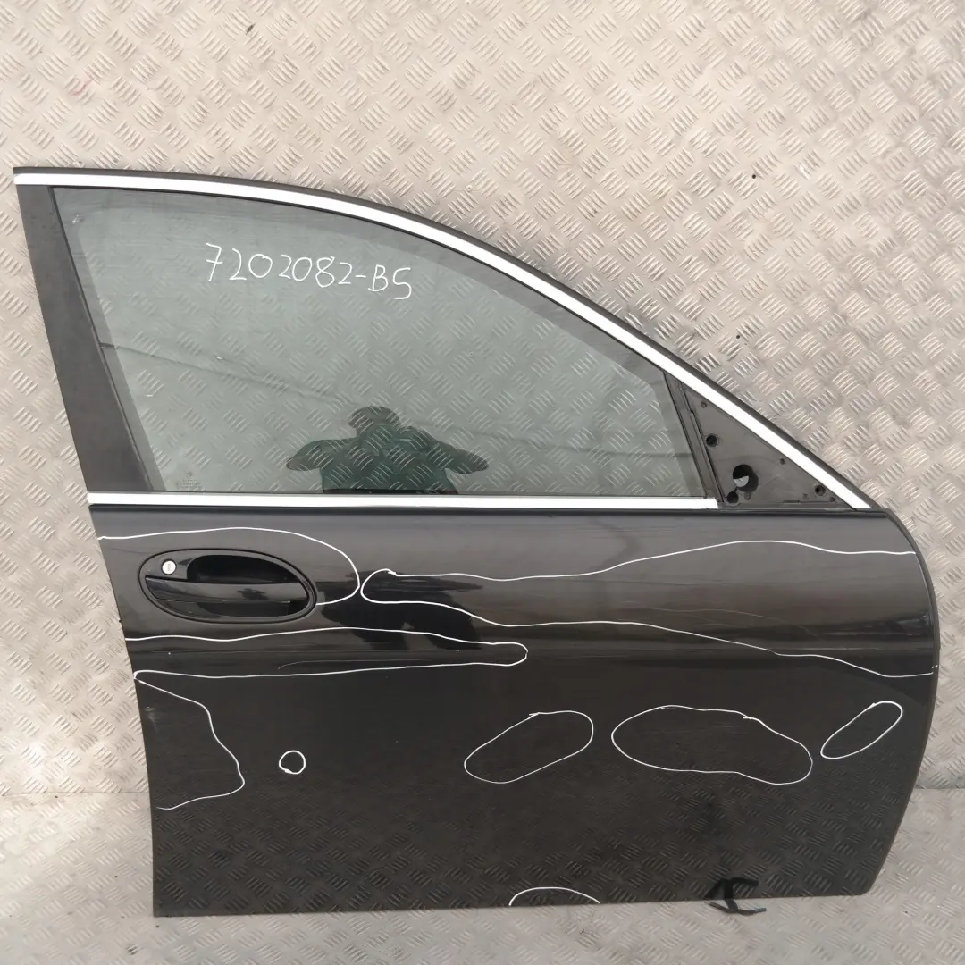BMW 7 er E65 E66 Beifahrer Tür vorne rechts Black Sapphire Metallic - 475 - SKU 7202082-BS - Teilenummer 7202082