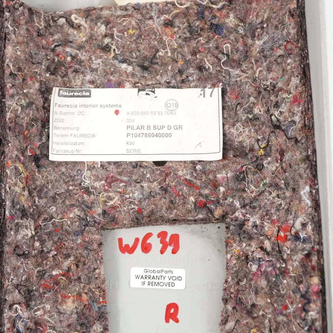 Osłona słupka prawa grey do MERCEDES VITO W639 o numerze A6396905053 MERCEDES VITO W639 Osłona słupka prawa grey - SKU A6396905053 - Numer Części A6396905053