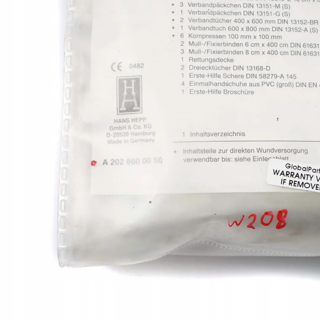 Mercedes-Benz C CLK-Klasse W202 W208 C208 Erste Hilfe Notfallmedizin für mit Teilenummer A2028600050 Mercedes-Benz C CLK-Klasse W202 W208 C208 Erste Hilfe Notfallmedizin - SKU A2028600050 - Teilenummer A2028600050