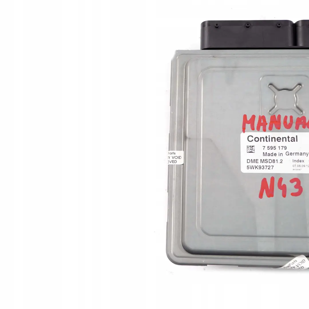 Benzin N43 Steuer Gerät DME für BMW E81 E87 LCI E90 E91 Motor mit Teilenummer 7595179 BMW E81 E87 LCI E90 E91 Motor Benzin N43 Steuer Gerät DME - SKU 7595179 - Teilenummer 7595179