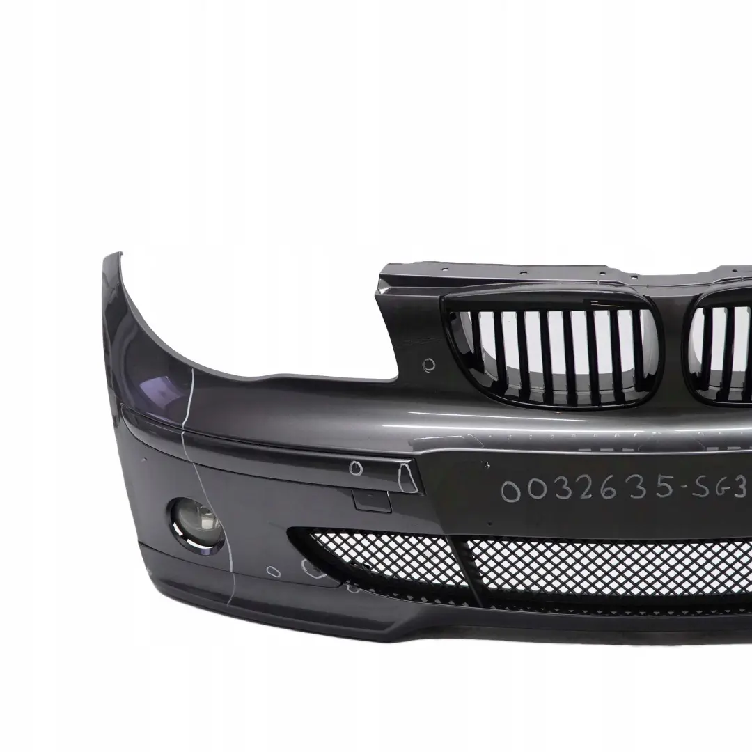 BMW 1 Series E87 3 Complete Front Bumper Trim Panel Sparkling Graphite Metallic - SKU 0032635-SG3 - Part number 0032635