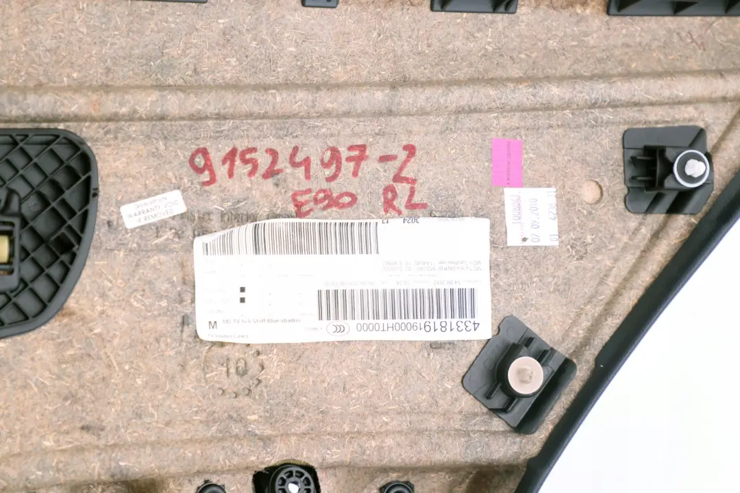 Pakett Panneau Portieres Tissu Arriere Gauche Anthracite pour BMW 3 E90 E91 M à propos du numéro de pièce 9152497 BMW 3 E90 E91 M Pakett Panneau Portieres Tissu Arriere Gauche Anthracite - SKU 9152497 - Numéro de pièce 9152497