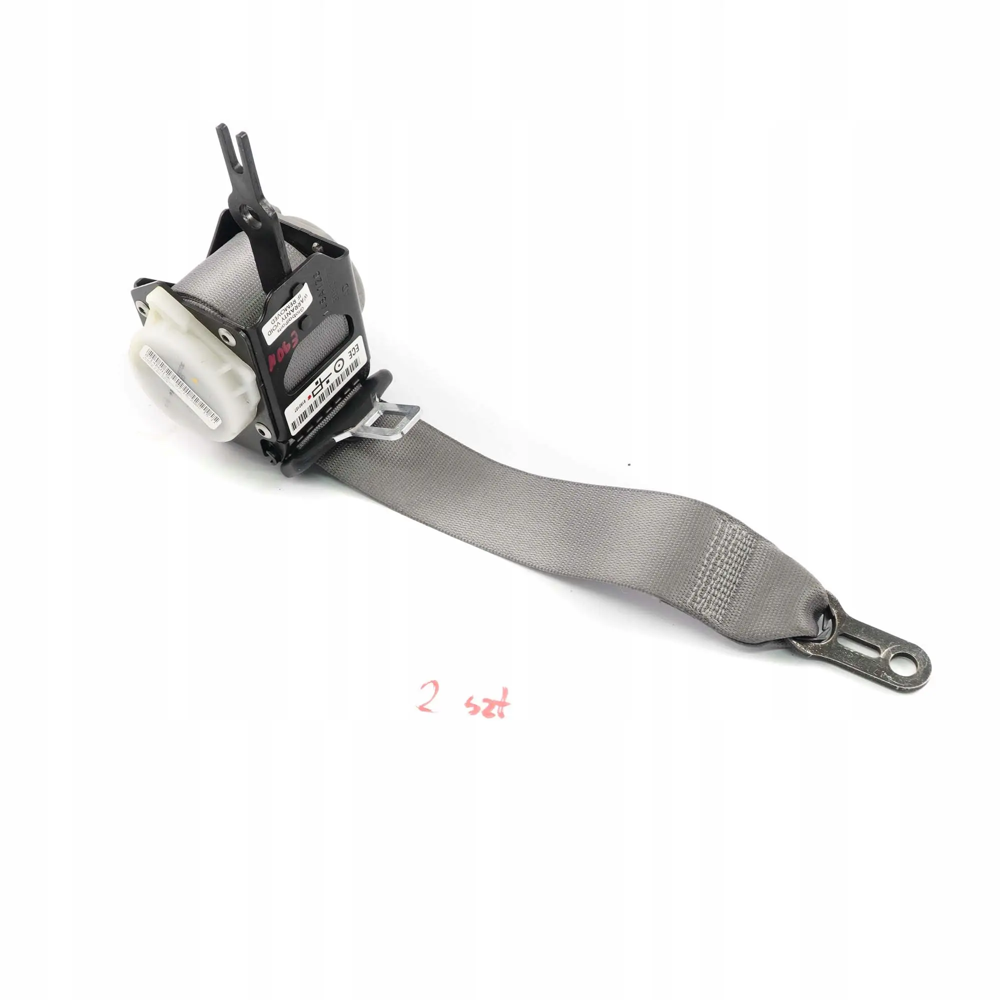 BMW E90 LCI Berlina Cinturón Asiento Superior Trasero Izquierdo Derecho Gris