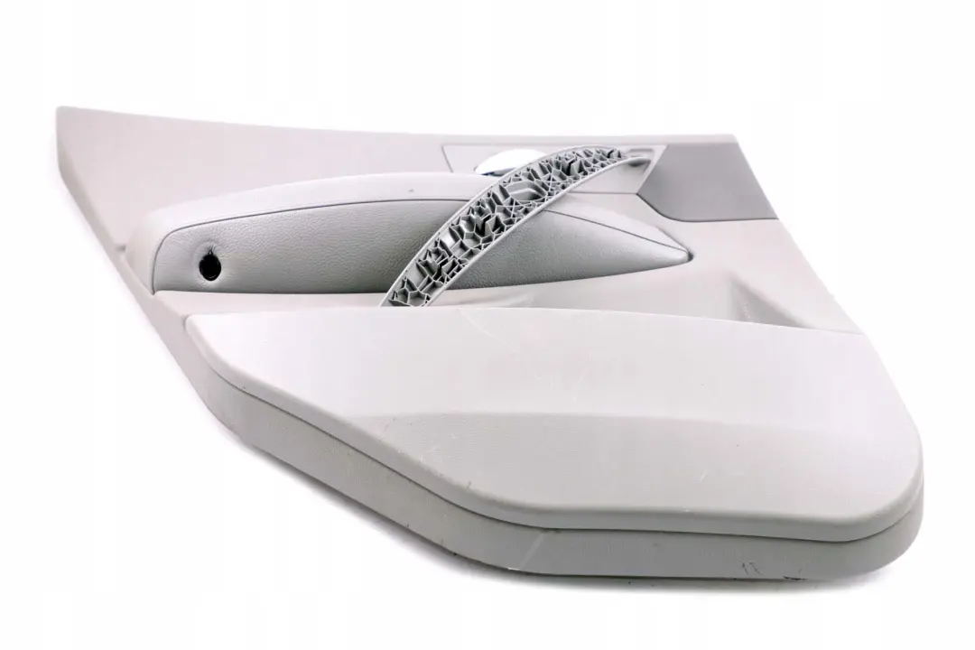 Left N/S Door Card Lining Leather Ambiente Grau Grey to BMW X3 Series E83 Rear with Part number 3415905 BMW X3 Series E83 Rear Left N/S Door Card Lining Leather Ambiente Grau Grey - SKU 3415905 - Part number 3415905