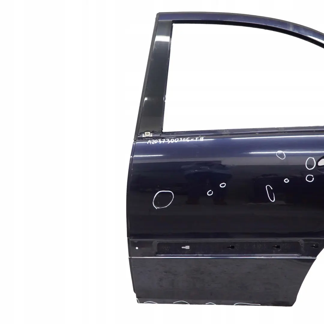 Mercedes-Benz C-Class W203 Door Rear Left N/S Tanzanite Blue Metallic - 359 to with Part number A2037300705 Mercedes-Benz C-Class W203 Door Rear Left N/S Tanzanite Blue Metallic - 359 - SKU A2037300705-TB - Part number A2037300705