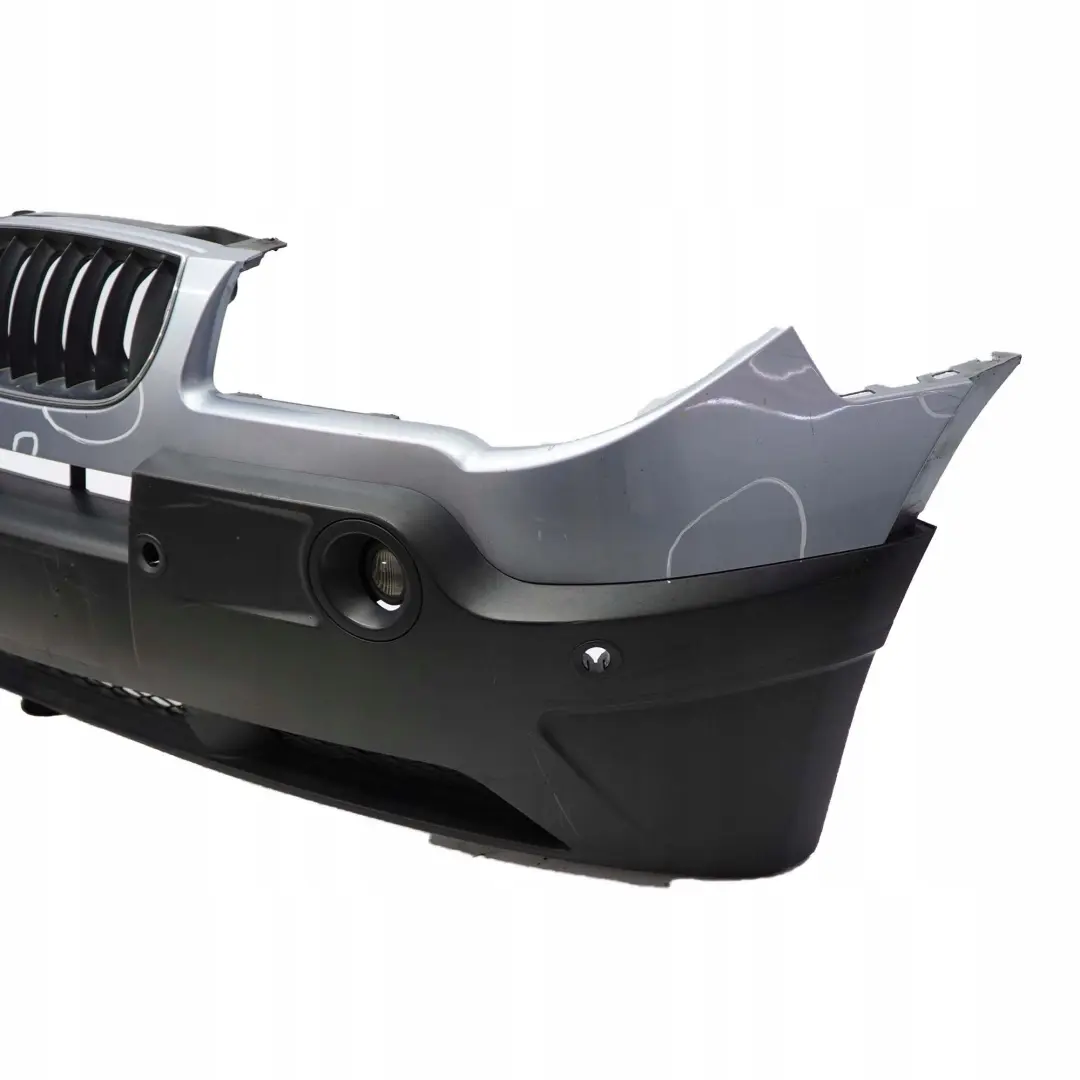 BMW X3 Series E83 1 Complete Front Bumper PDC Bluewater Blue Water Metallic 896 - SKU 0302439-WB1 - Part number 302439