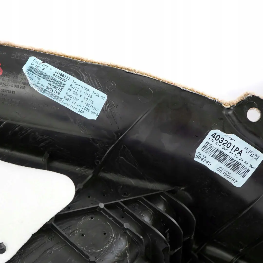 BMW X5 er E70 Verkleidung Gepäckraum Links Beige - SKU 7253980 - Teilenummer 7253980