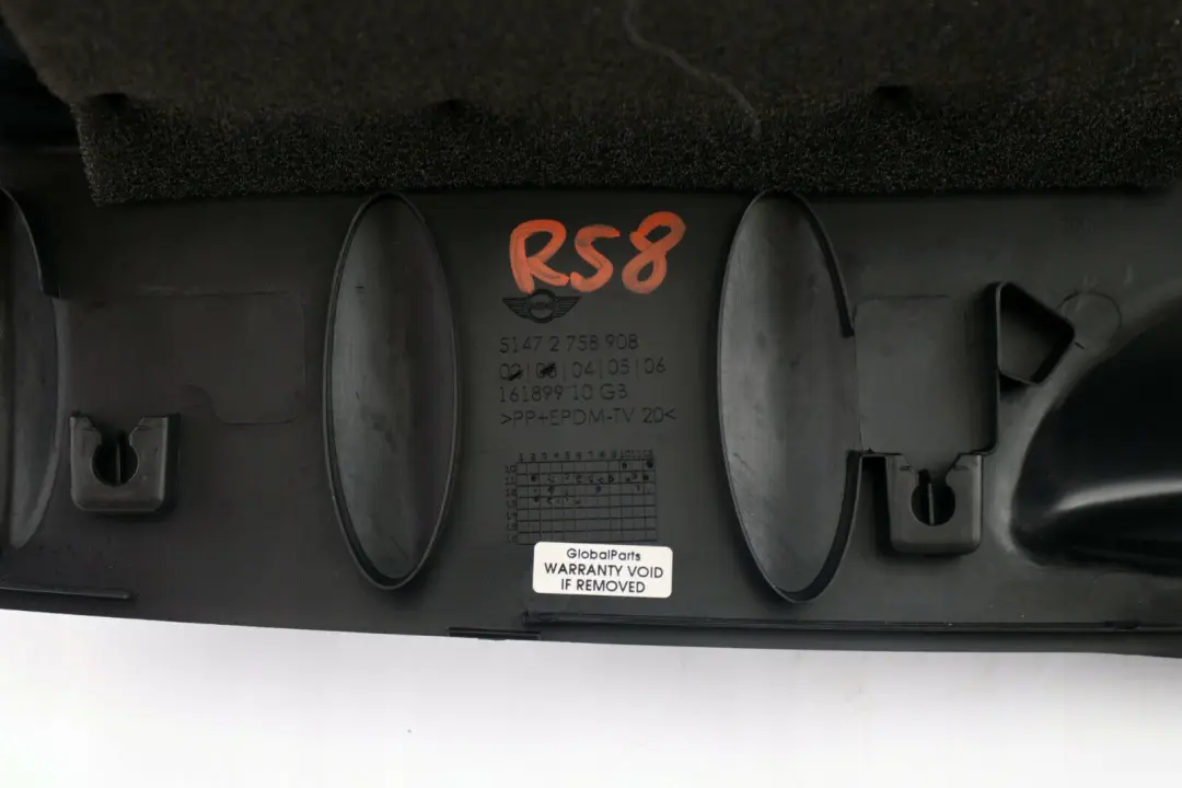 Osłona budowa bagażnika plastik do MINI R58 R59 o numerze 2758908 MINI R58 R59 Osłona budowa bagażnika plastik - SKU 2758908 - Numer Części 2758908