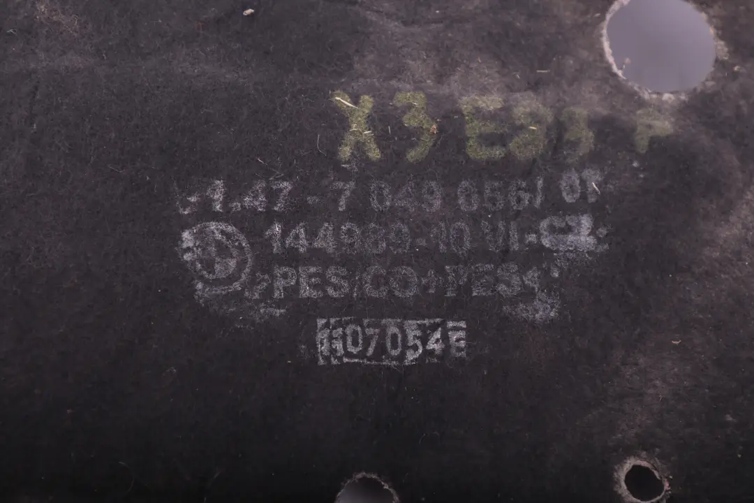 *BMW X3 er E83 Schallisolierung Gepäckraum Rechts 5147 für mit Teilenummer 7049056 *BMW X3 er E83 Schallisolierung Gepäckraum Rechts 5147 - SKU 7049056 - Teilenummer 7049056