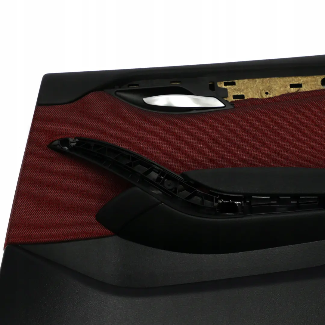 Right O/S Door Card Lining Trim Fabric Cloth Vermilion Red to BMW X1 E84 Rear with Part number 7327244 BMW X1 E84 Rear Right O/S Door Card Lining Trim Fabric Cloth Vermilion Red - SKU 7327244 - Part number 7327244