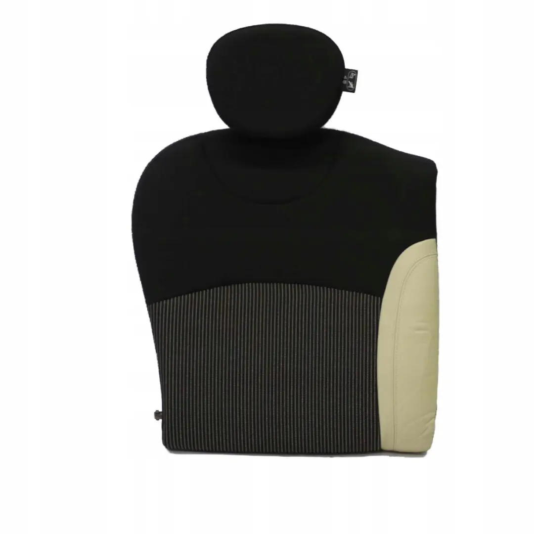 Trasero Derecho O / Respaldo del asiento Tela / Cuero Crema Blanco para Mini One R56 con número de pieza 7233792 Mini One R56 Trasero Derecho O / Respaldo del asiento Tela / Cuero Crema Blanco - SKU 7233792 - Número de pieza 7233792