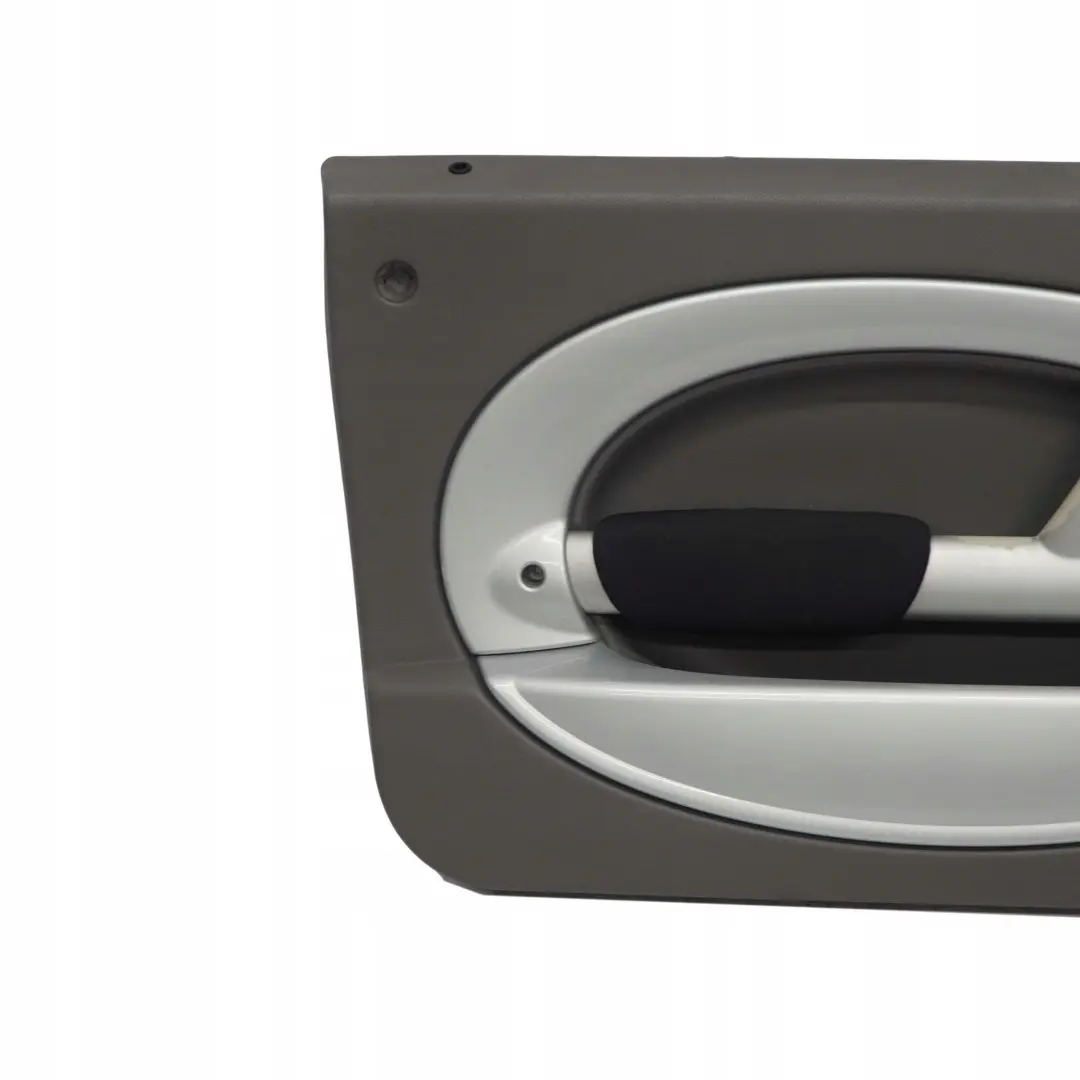 Frente Izquierda Tarjeta de la Puerta Lado Paño Tela Gris Plata para Mini R50 R53 con número de pieza 7070591 Mini R50 R53 Frente Izquierda Tarjeta de la Puerta Lado Paño Tela Gris Plata - SKU 7070591 - Número de pieza 7070591