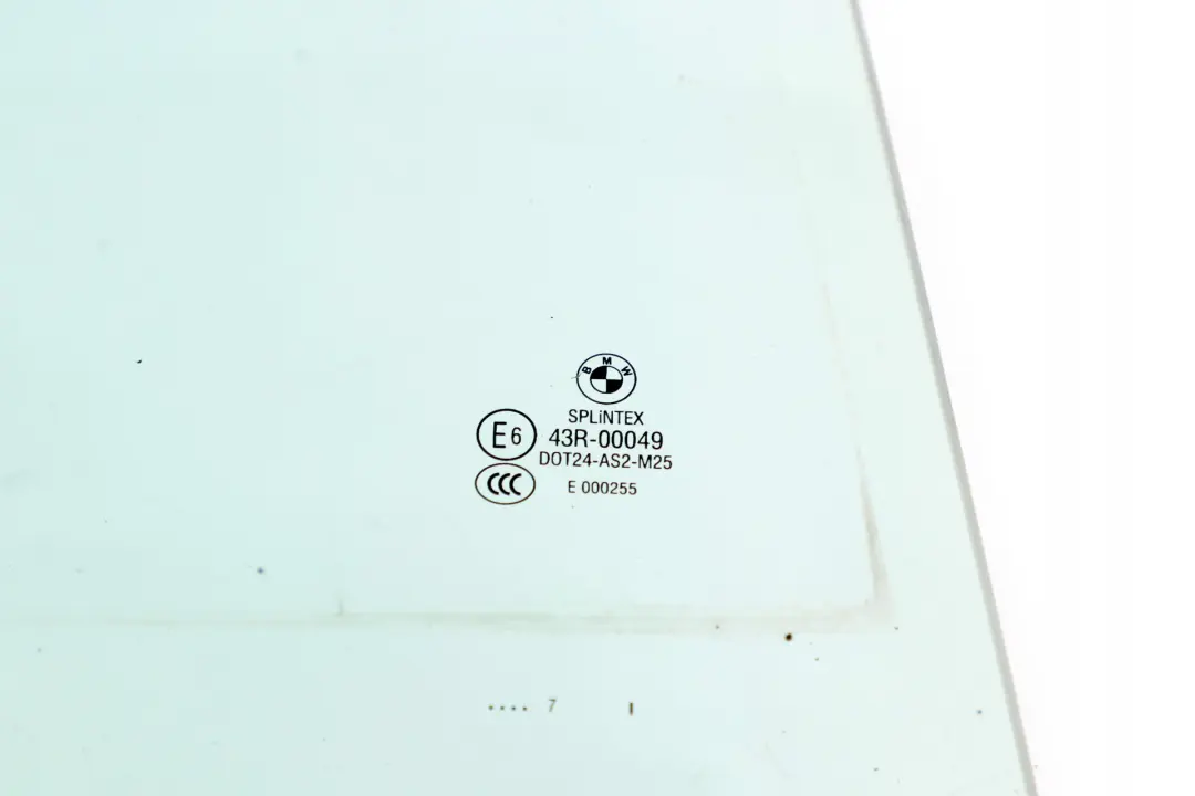 BMW E60 Side Window Glass Pane Green Door Rear Right O/S AS2 - SKU 7110636 - Part number 51357110636
