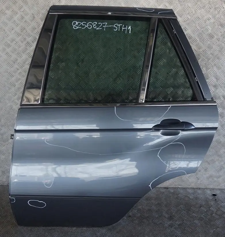 BMW X5 E53 Lato Conducente Porta Posteriore SX Grigio Acciaio Metallico -