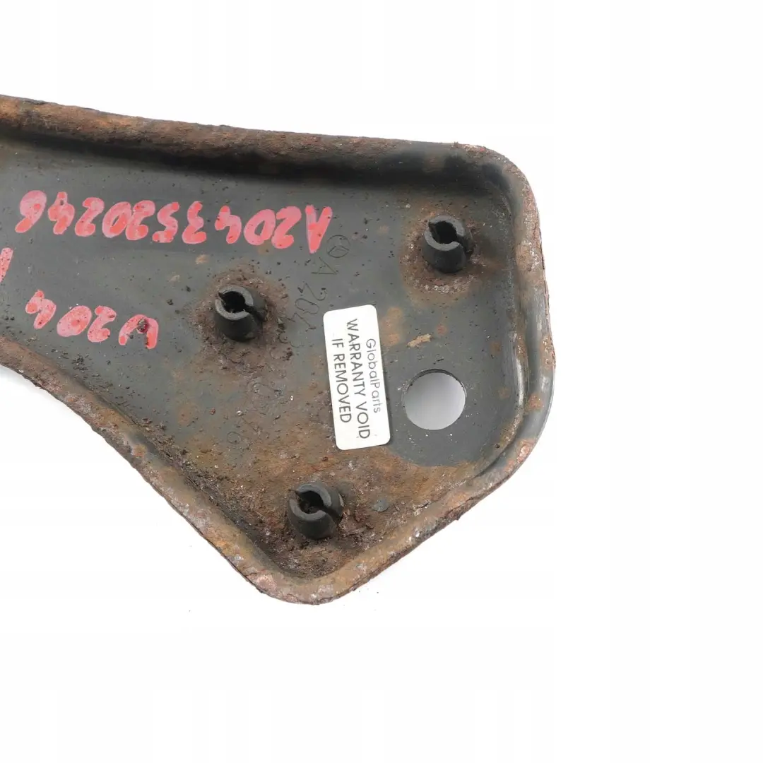 Soporte Placa Montaje Exterior Derecho Subchasis Trasero para Mercedes W204 W212 con número de pieza A2043520246 Mercedes W204 W212 Soporte Placa Montaje Exterior Derecho Subchasis Trasero - SKU A2043520246 - Número de pieza A2043520246