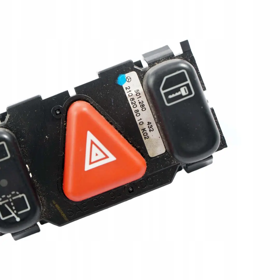 Mercedes-Benz C E W202 W210 Centre Hazard Light Door Locking Switch Panel to with Part number A2108208010 Mercedes-Benz C E W202 W210 Centre Hazard Light Door Locking Switch Panel - SKU A2108208010 - Part number A2108208010