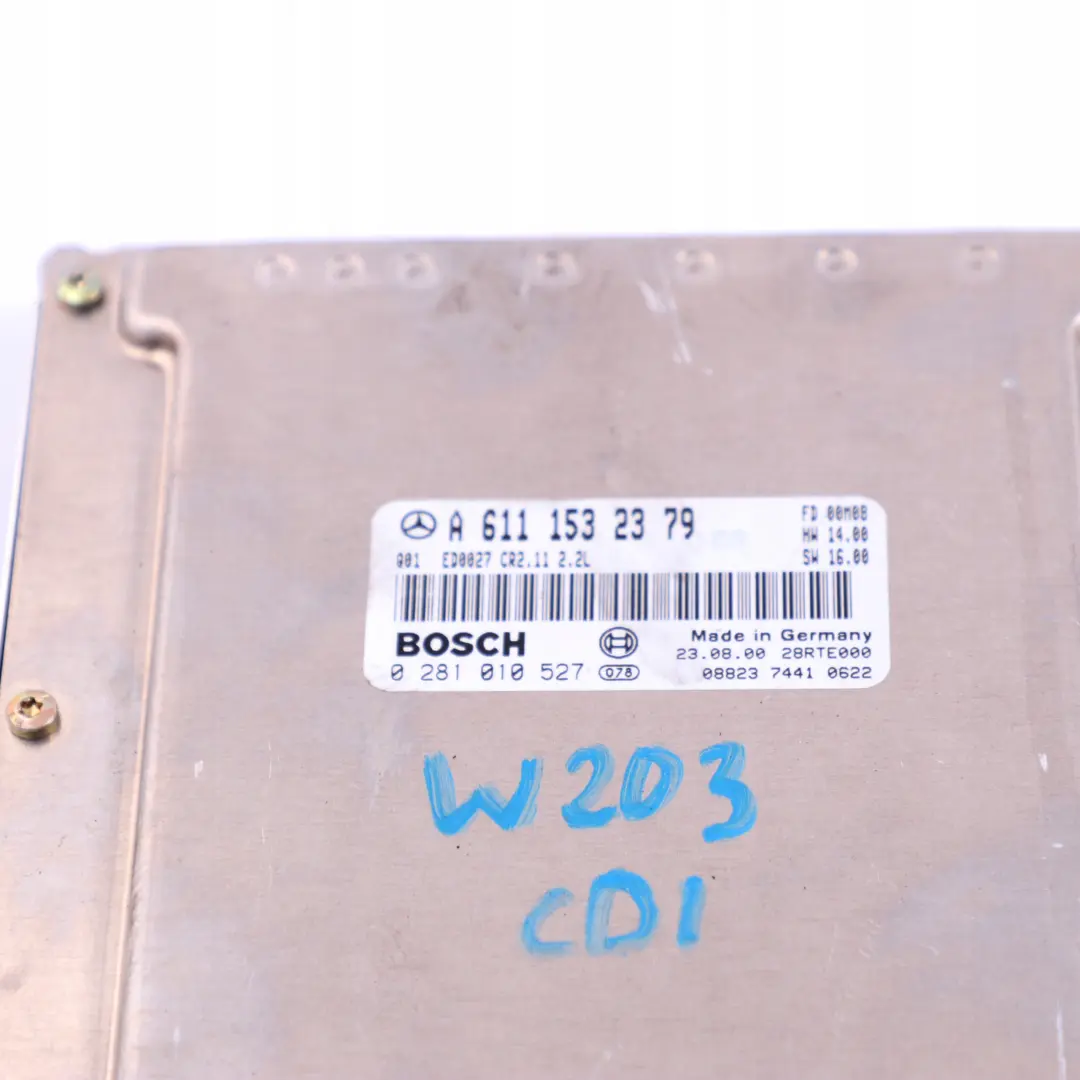 Mercedes-Benz W203 C 220 CDI OM611 Engine Control Unit Module ECU to with Part number A6111532379 Mercedes-Benz W203 C 220 CDI OM611 Engine Control Unit Module ECU - SKU A6111532379 - Part number A6111532379