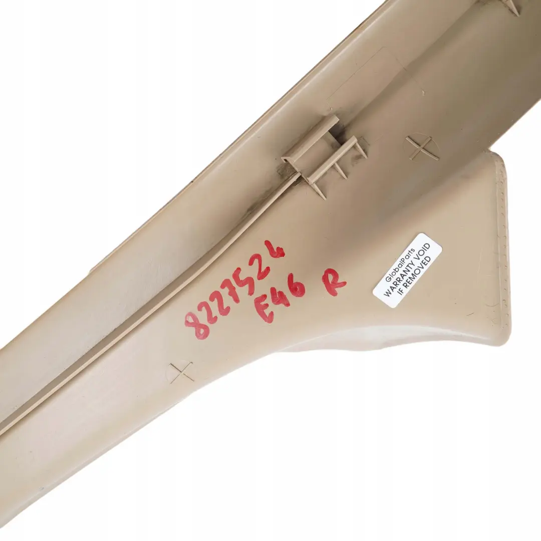 BMW 3 E46 Cover Strip Entrance Rear Right O/S Inner Trim Light Beige - SKU 8227524 - Part number 8193792