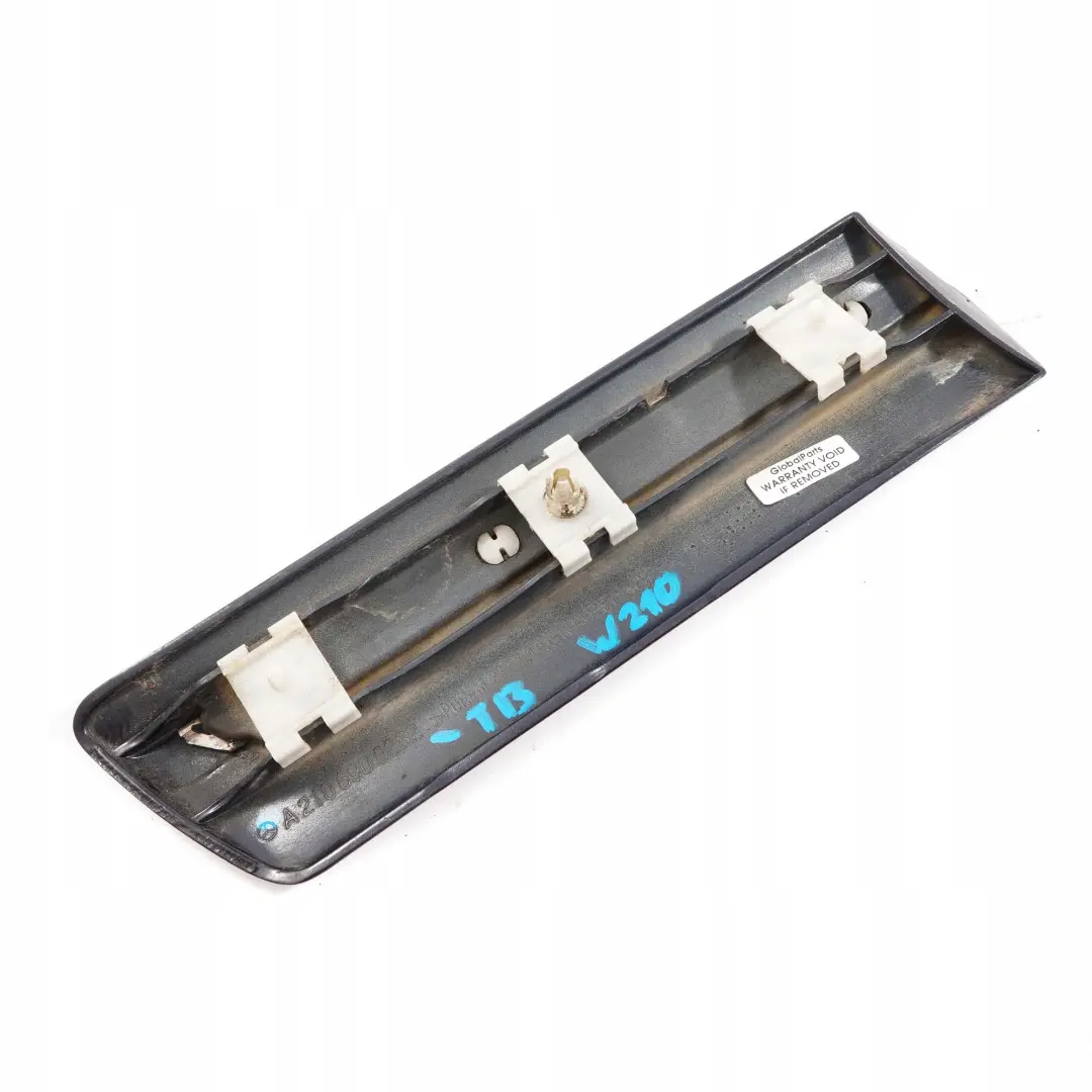 Mercedes-Benz E W210 Front Right Fender Trim Molding Strip Tanzanite Blue 359 to with Part number A2106900282 Mercedes-Benz E W210 Front Right Fender Trim Molding Strip Tanzanite Blue 359 - SKU A2106900282-TB - Part number A2106900282