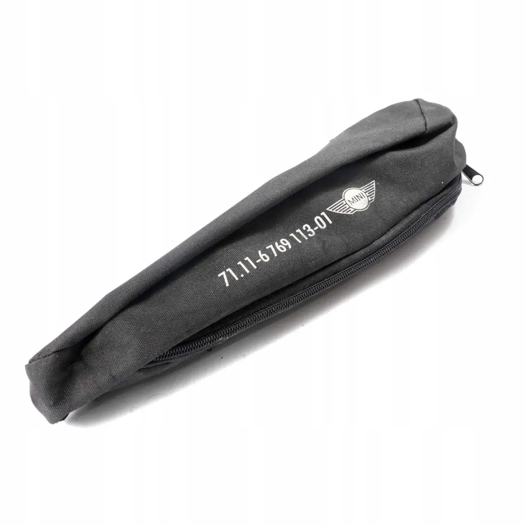 Herramienta Gato Rueda Tirante Bolsa para Mini Cooper 2 R50 R52 R53 con número de pieza 6762181 Mini Cooper 2 R50 R52 R53 Herramienta Gato Rueda Tirante Bolsa - SKU 6762181-2 - Número de pieza 6762181