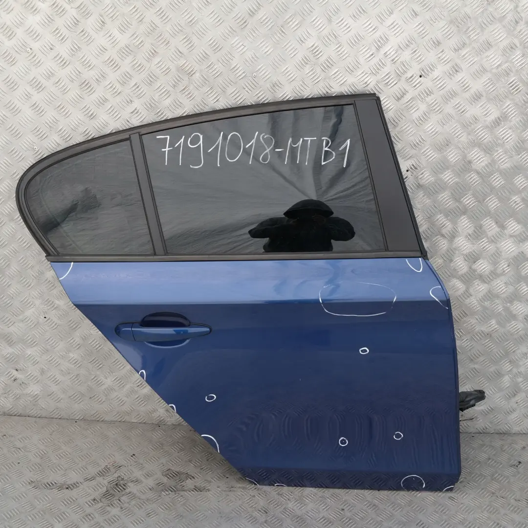 Door Rear Right O/S Montegoblau Montego Blau Blue Metallic to BMW 1 Series E87 E87N with Part number 7191018-MTB1 BMW 1 Series E87 E87N Door Rear Right O/S Montegoblau Montego Blau Blue Metallic - SKU 7191018-MTB1 - Part number 7191018-MTB1