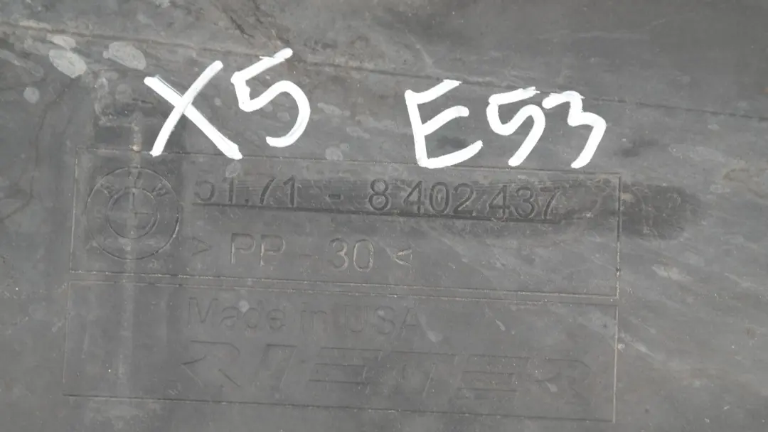 Left N/S Underbody Panelling Trim Panel Cover to BMW X5 Series E53 Rear with Part number 8402437 BMW X5 Series E53 Rear Left N/S Underbody Panelling Trim Panel Cover - SKU 8402437 - Part number 8402437