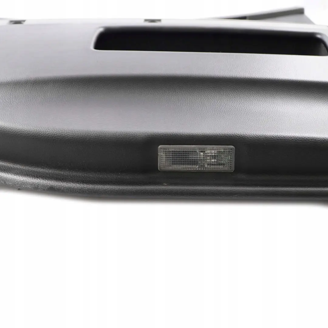 Left N/S Door Card Leather Pearl Black Lining Trim to BMW 7 Series E65 Rear with Part number 9153607 BMW 7 Series E65 Rear Left N/S Door Card Leather Pearl Black Lining Trim - SKU 9153607 - Part number 9153607