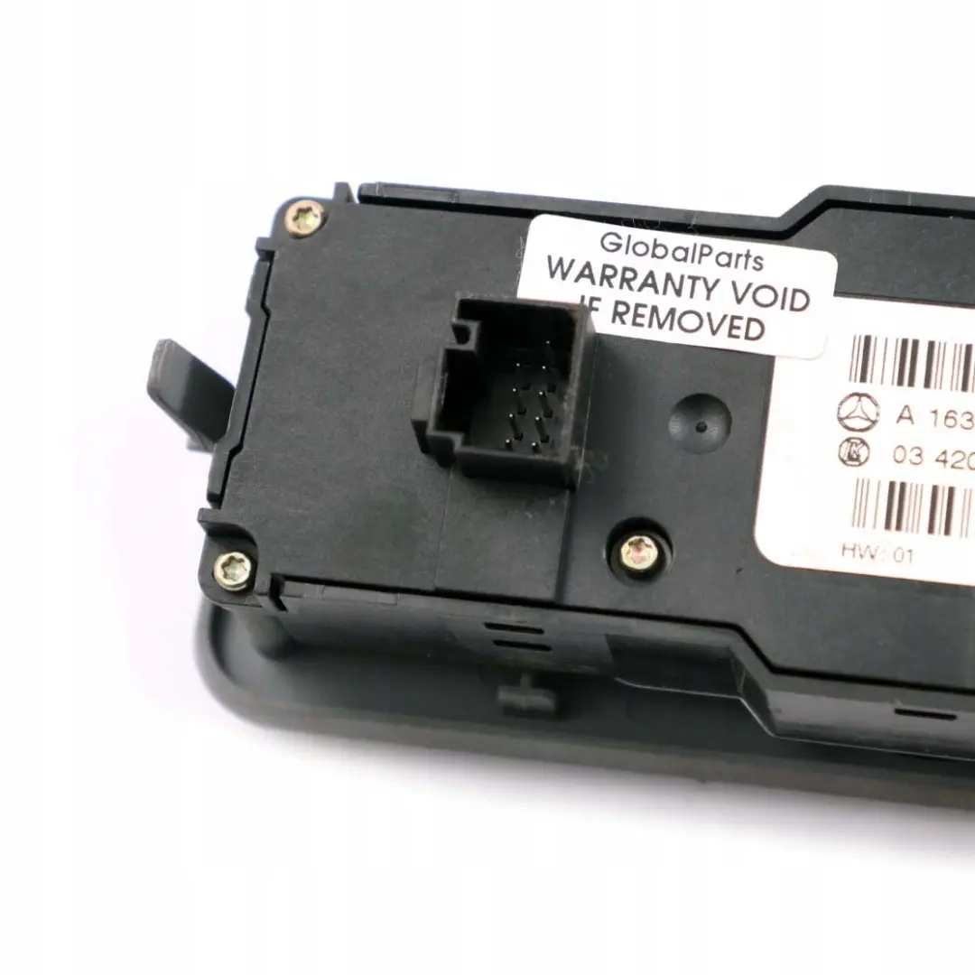 Mercedes M W163 Consola Central Ventana Aire Acondicionado Panel Interruptores - SKU A1638204910 - Número de pieza A1688206810