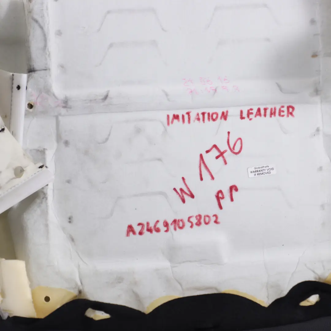  Dossier De Siège Avant Mercedes W176 W246 Housse Simili Cuir Noir - SKU A2469105802 - Numéro de pièce A2469105802