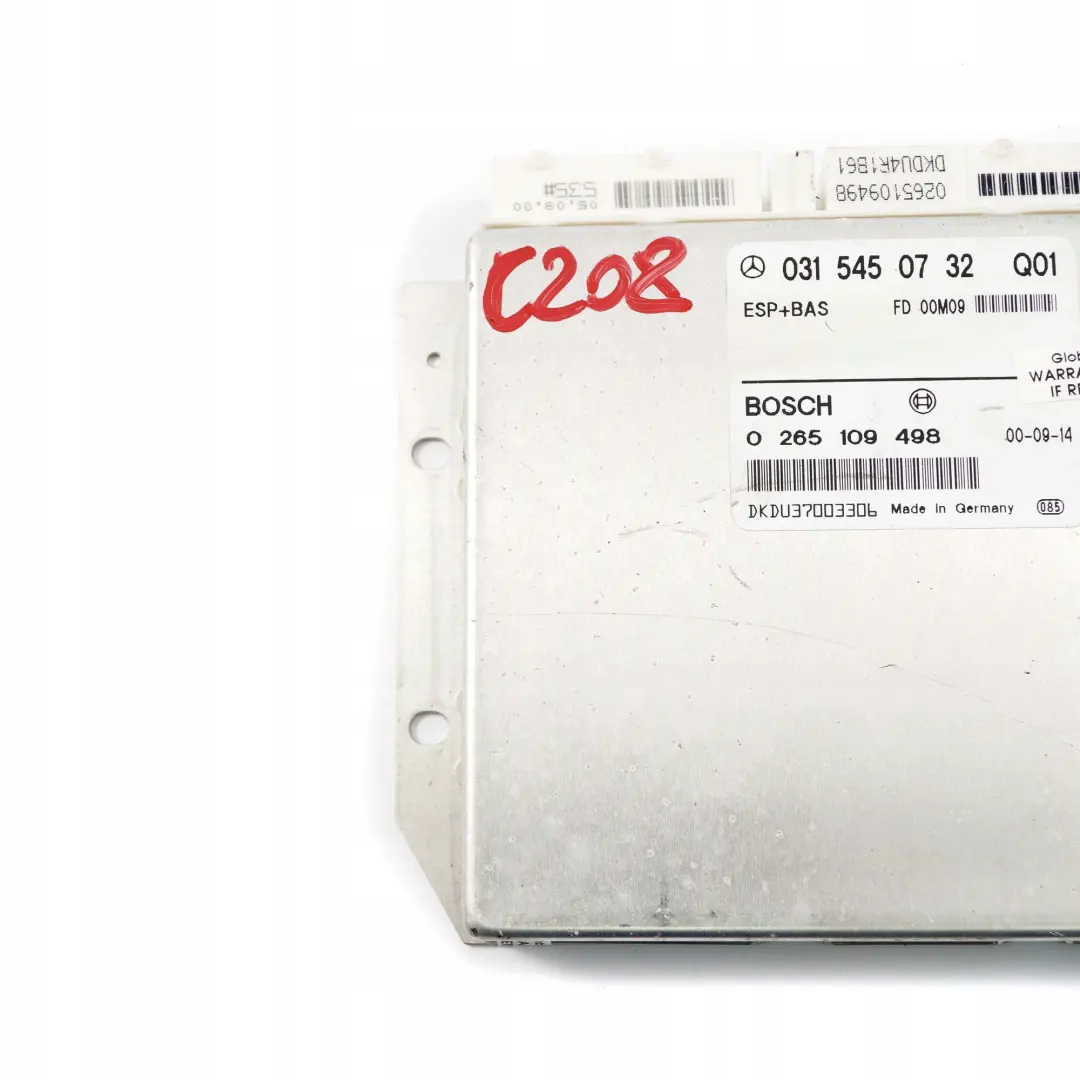 Mercedes-Benz W202 W208 W210 Esp + Bas Unite De Commande ECU Module pour à propos du numéro de pièce A0315450732 Mercedes-Benz W202 W208 W210 Esp + Bas Unite De Commande ECU Module - SKU A0315450732 - Numéro de pièce A0315450732