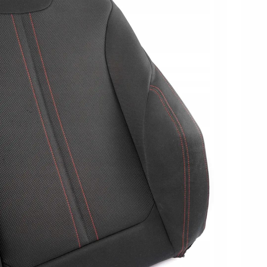 BMW F20 F30 LCI Front Left Sport Seat N/S Backrest Cover Cloth Anthracite Red - SKU 7475405 - Part number 7475405