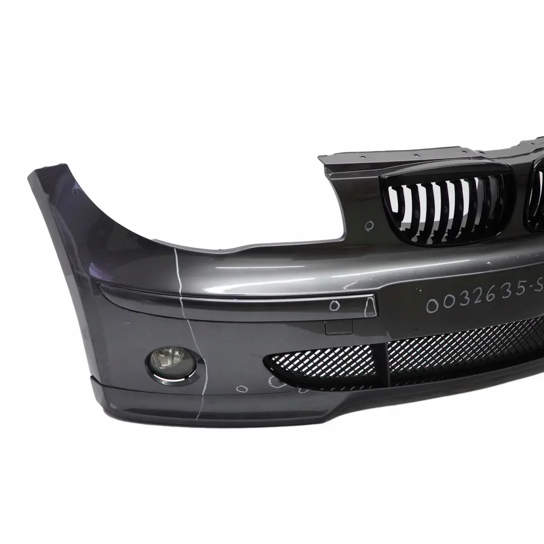 BMW 1 Series E87 3 Complete Front Bumper Trim Panel Sparkling Graphite Metallic - SKU 0032635-SG3 - Part number 0032635