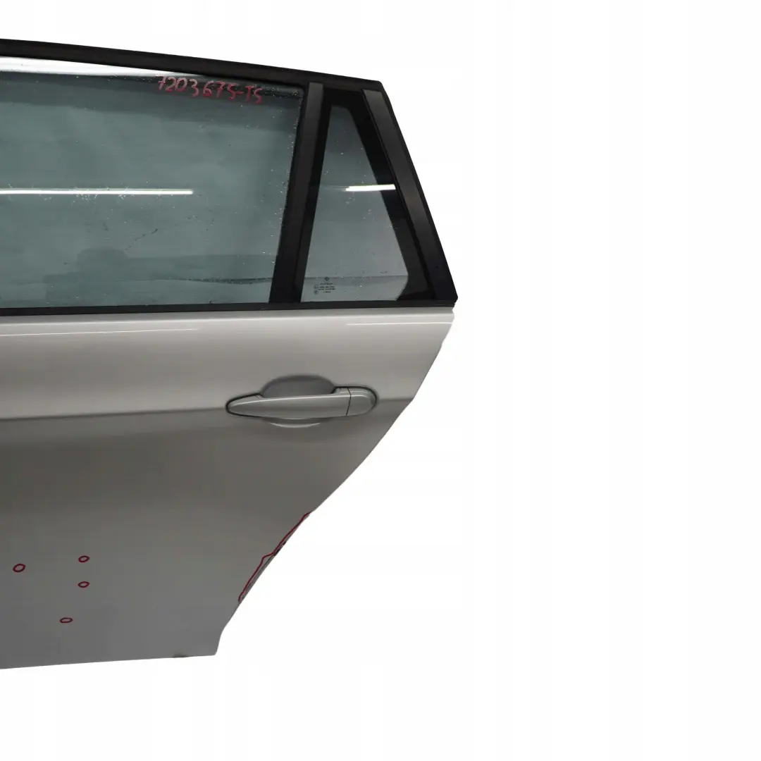Door Rear Left N/S Titansilber Titan Silver Metallic - 354 to BMW 3 E91 Touring with Part number 7203675 BMW 3 E91 Touring Door Rear Left N/S Titansilber Titan Silver Metallic - 354 - SKU 7203675-TS - Part number 7203675