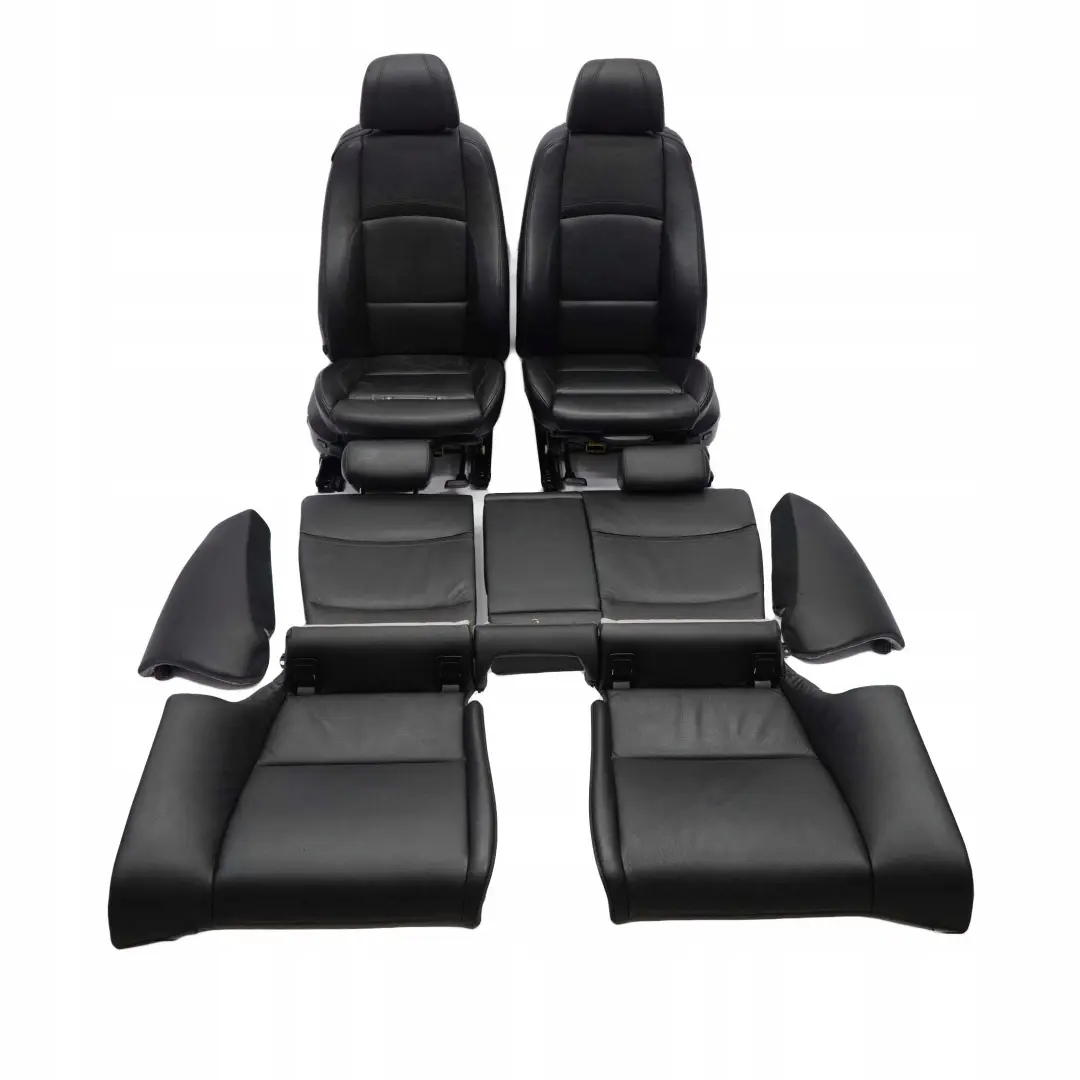 BMW Coupe Heated M Sport Black Leather Interior Electric Seats Door Cards - SKU E92 Black Leather Seats - Part number E92