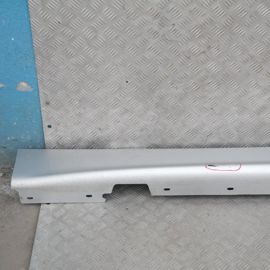 Sill strip side skirt left N/S Titansilber Metallic Silver 354 to BMW 1 SERIES E87 with Part number 32949 BMW 1 SERIES E87 Sill strip side skirt left N/S Titansilber Metallic Silver 354 - SKU 0032949-TS15 - Part number 32949