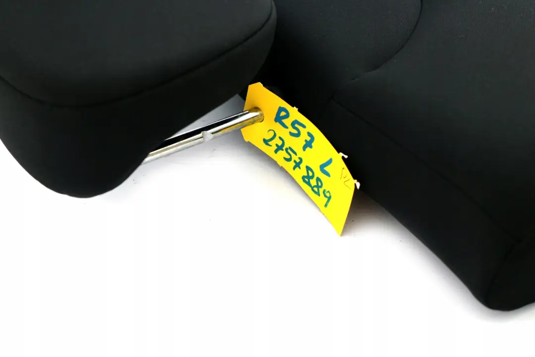 Asiento Trasero Izquierdo Tela Cojin Respaldo Negro para Mini Cabrio R57 con número de pieza 2757889 Mini Cabrio R57 Asiento Trasero Izquierdo Tela Cojin Respaldo Negro - SKU 2757889 - Número de pieza 2757889