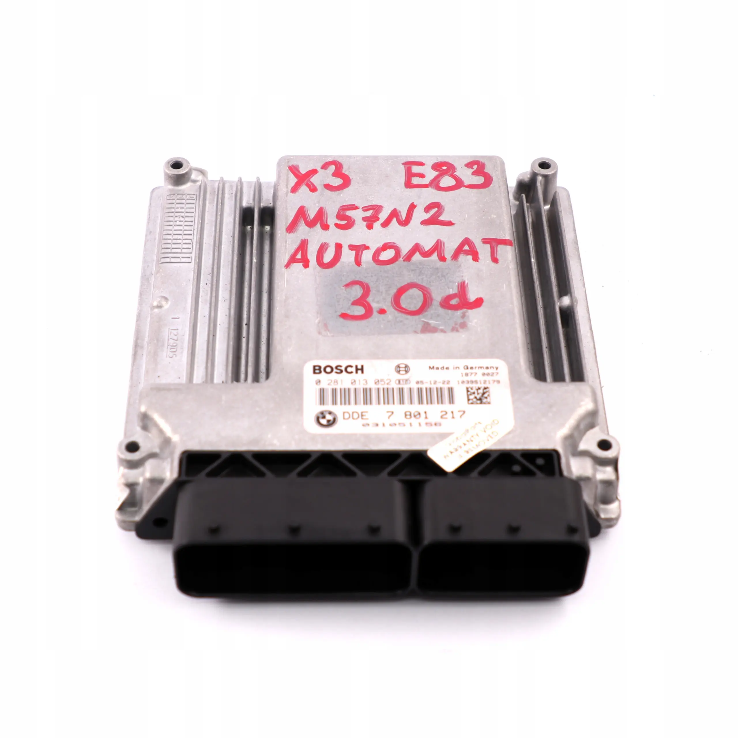 BMW X3 Series E83 3.0d M57N2 218HP ECU DME Unit 7801217 Automatic Transmition